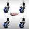 Service Caster 3'' SS Blue Poly Wheel Swivel 1-3/4'' Expanding Stem Caster Set, 4PK SCC-SSEX20S314-PPUB-BLUE-134-4 - alternate 3